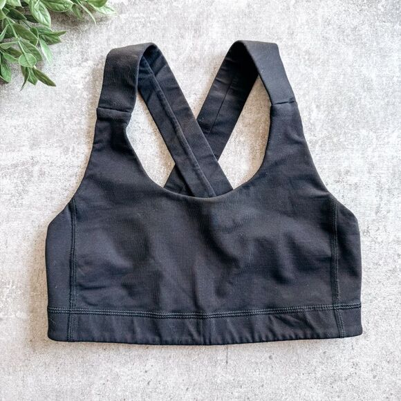 Lululemon Black Envital Medium Support Bra Size 6 - Picture 1 of 3